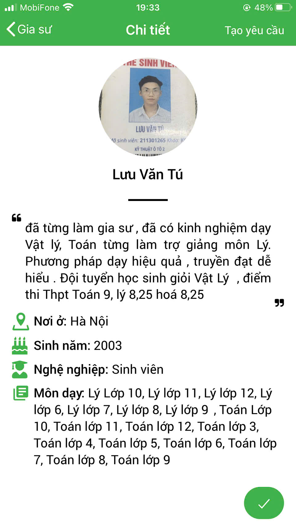dạy kèm tại hà nội